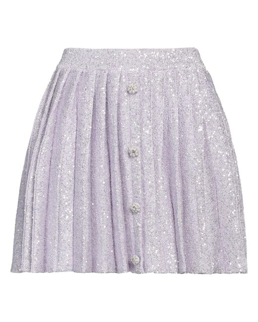 Self-Portrait Purple Mini Skirt