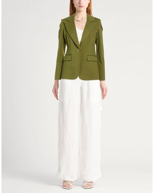Manila Grace Green Blazer Viscose, Polyamide, Elastane