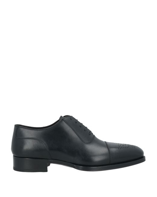 Tom Ford Black Lace-Up Shoes Calfskin for men