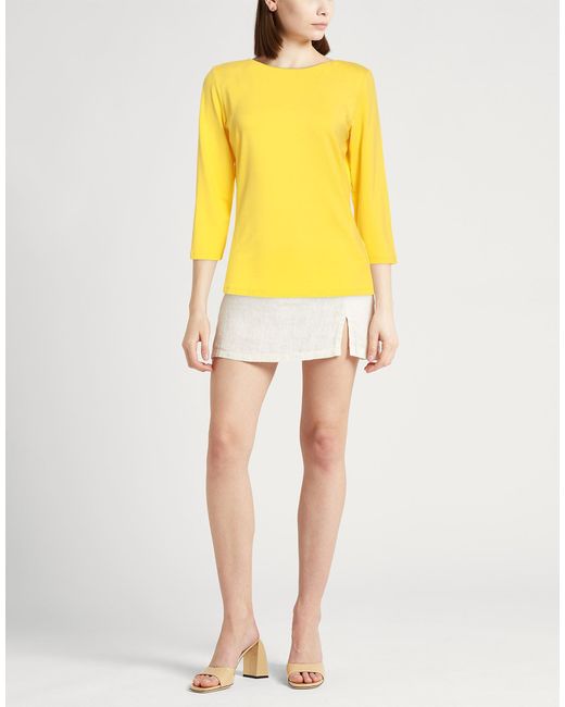Marella Yellow T-Shirt Lyocell, Elastane