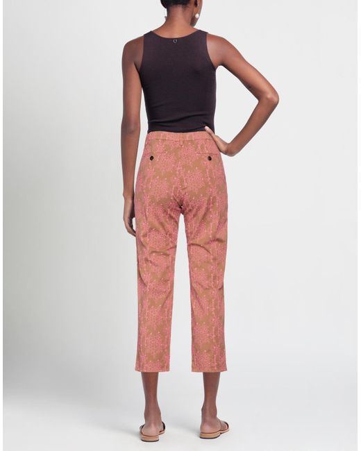 I LOVE MP Red Camel Pants Cotton, Polyester, Elastane