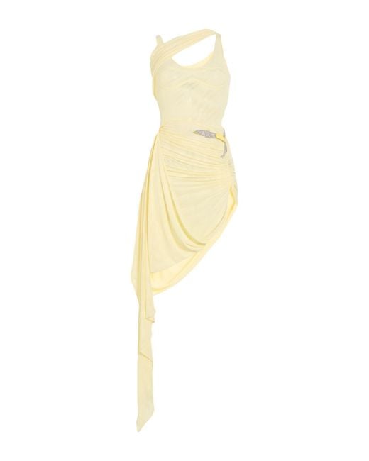 David Koma White Maxi Dress Polyamide, Elastane