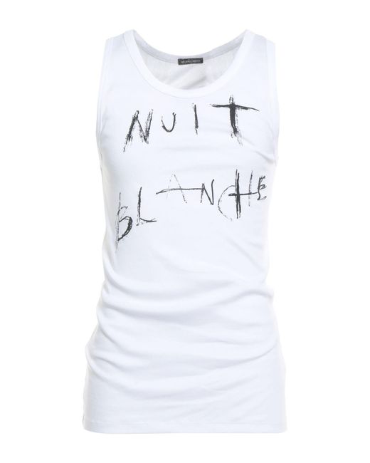 Ann Demeulemeester White Tank Top Cotton for men
