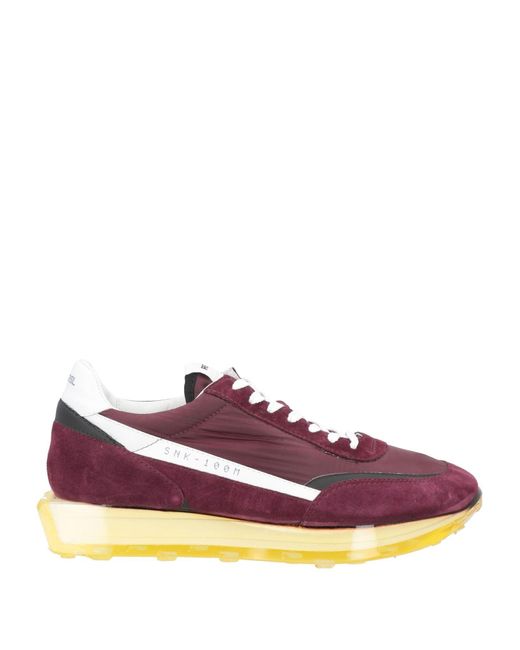 RBRSL RUBBER SOUL Purple Sneakers Soft Leather, Textile Fibers for men