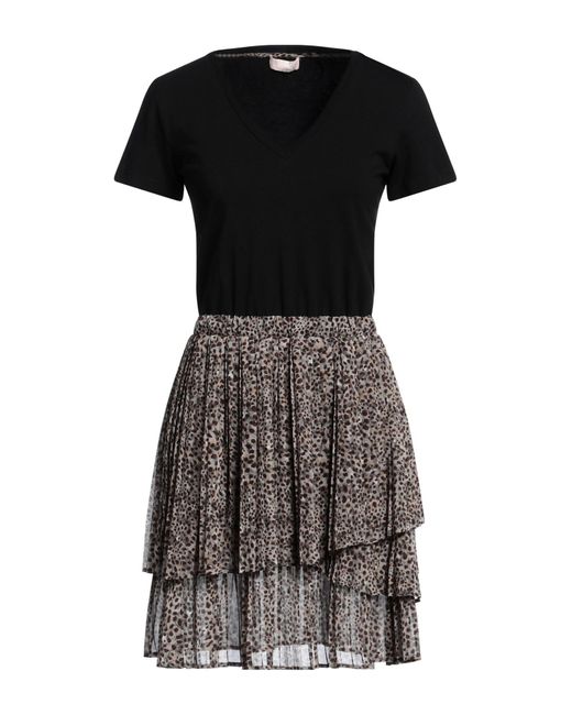 Liu Jo Black Mini Dress Polyester