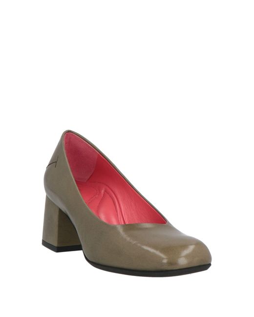 Pas De Rouge Green Pumps Leather