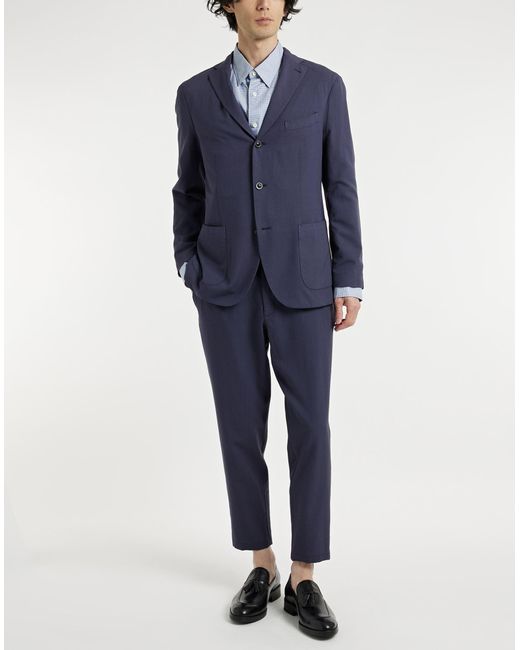 Boglioli Blue Slate Suit Virgin Wool for men