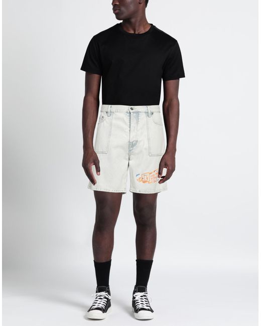 Off-White c/o Virgil Abloh Gray Denim Shorts for men