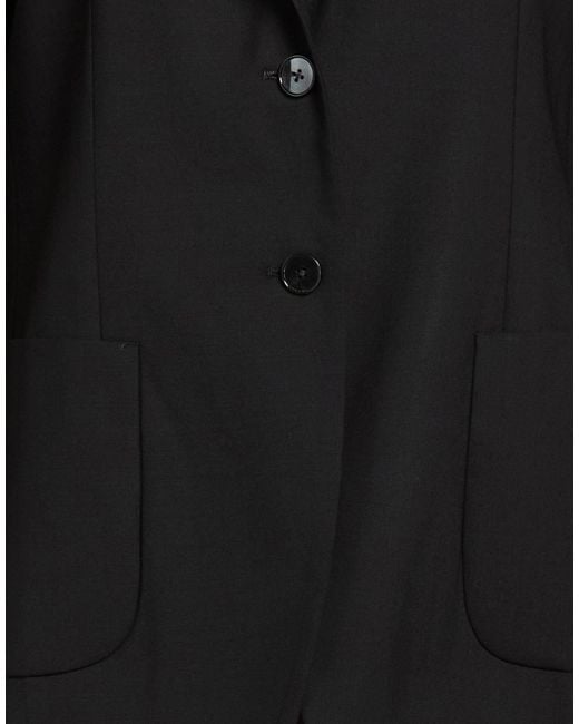 Lardini Black Blazer Wool, Elastane