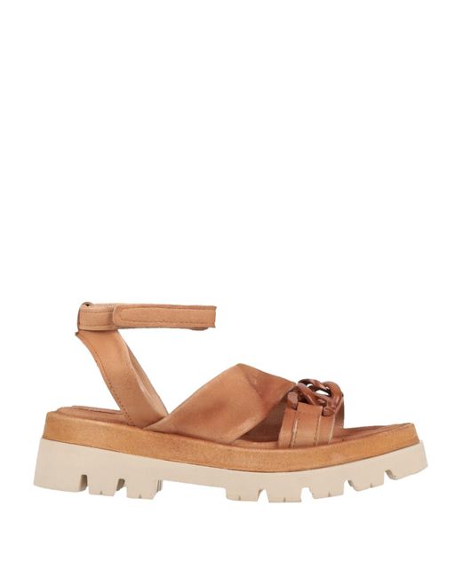 Mjus Brown Camel Sandals Soft Leather