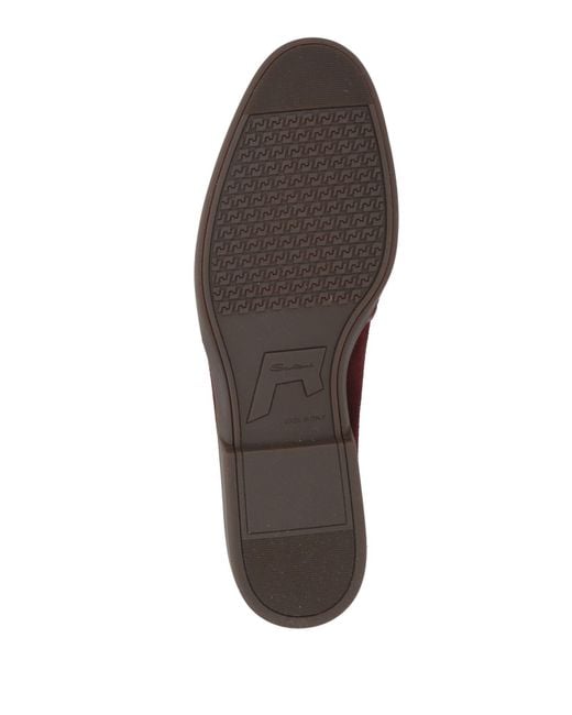 Santoni Red Loafers for men