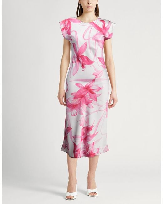 Marella Pink Midi Dress Polyester