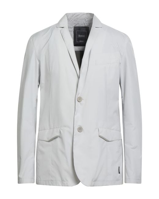 Herno Gray Laminar Light Blazer Polyester, Ptt for men