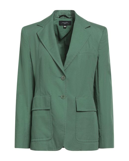 Weekend by Maxmara Green Blazer Cotton, Linen