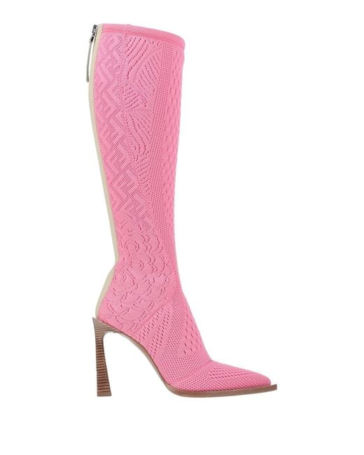 Fendi Pink Knee Boots