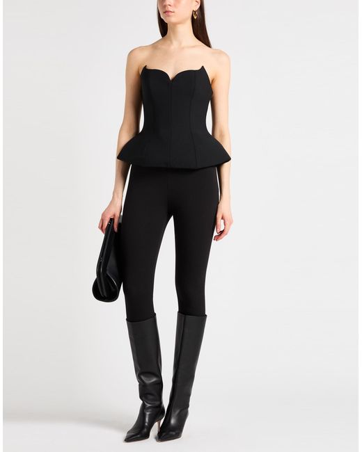 GIUSEPPE DI MORABITO Black Top Wool, Lycra
