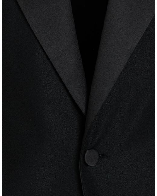 Tagliatore Black Suit Virgin Wool, Elastane for men