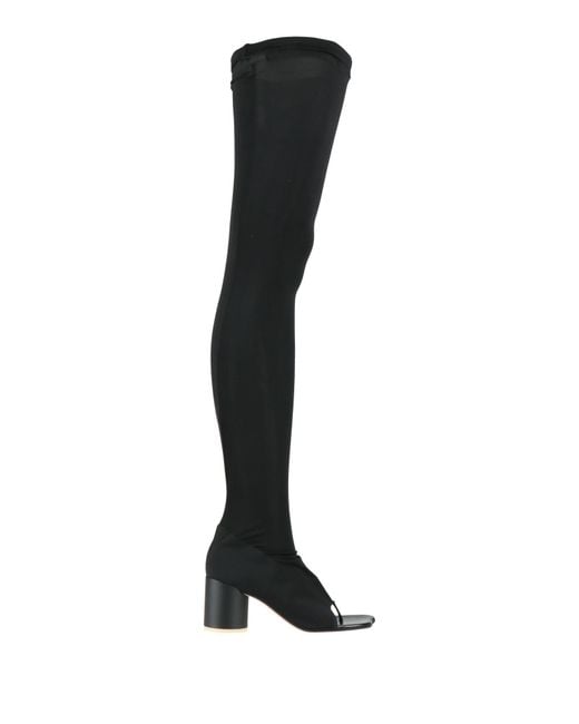 Maison Margiela Black Boot Textile Fibers