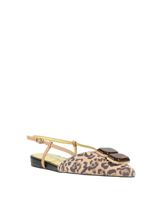 Apepazza Natural Ballet Flats Leather