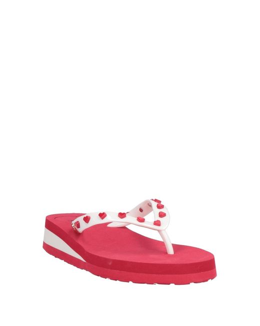 Love Moschino Pink Toe Post Sandals