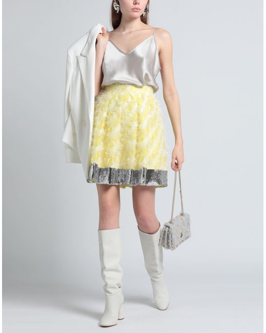 Beatrice B. Yellow Mini Skirt