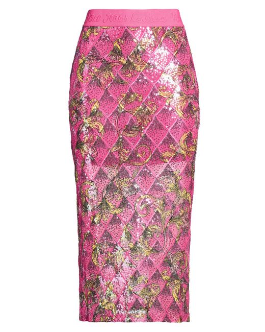 Versace Jeans Couture Red Midi Skirts