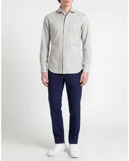Barba Napoli White Shirt Cotton for men