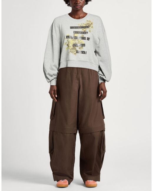 Pinko Gray Light Sweatshirt Cotton, Polyethylene
