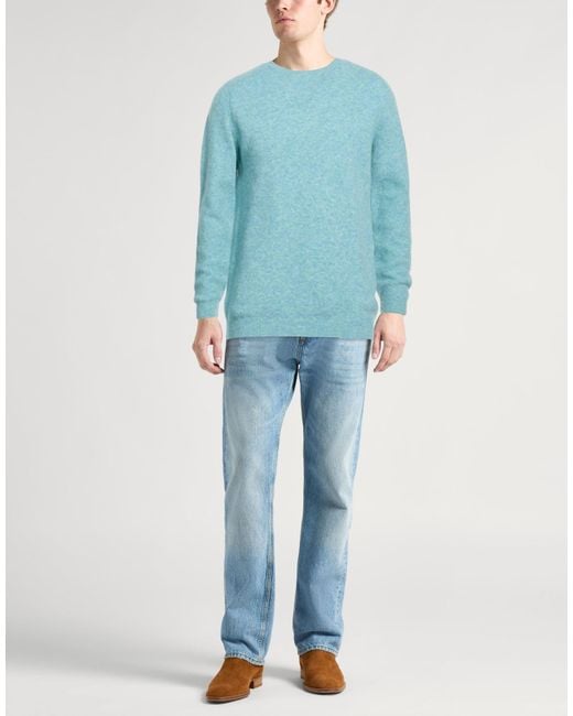 Daniele Fiesoli Blue Sweater Merino Wool, Polyamide, Elastane for men