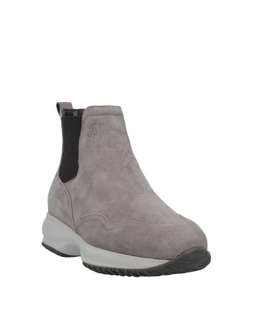 Hogan Gray Ankle Boots