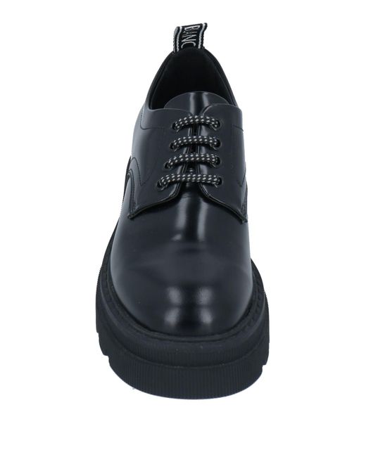 Voile Blanche Black Lace-up Shoes