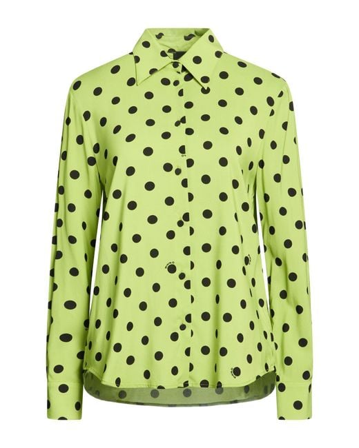 Pinko Green Shirt Viscose, Elastane