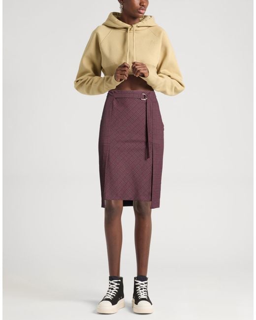Patrizia Pepe Purple Garnet Midi Skirt Polyester, Viscose, Elastane