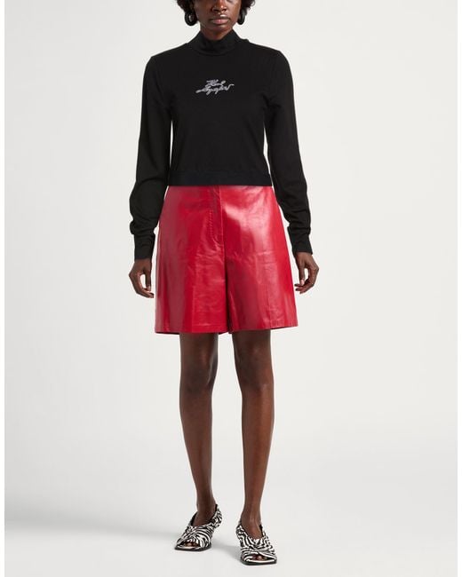 Karl Lagerfeld Black Top Viscose, Polyester, Elastane