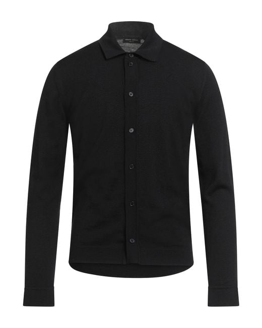 Roberto Collina Black Shirt Wool for men