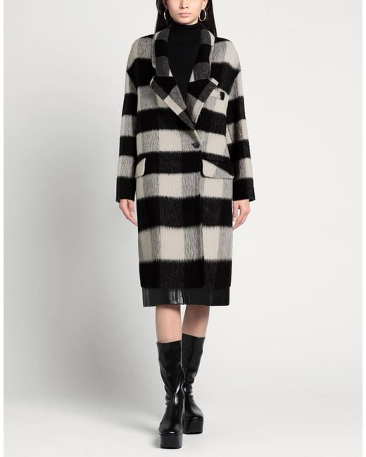 Soallure Black Coat Wool