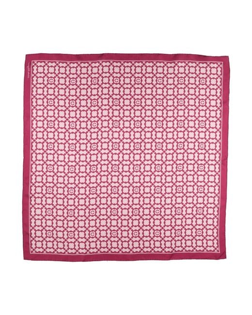 Ferragamo Red Scarf Silk