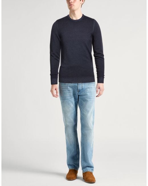Moorer Blue Sweater Virgin Wool for men