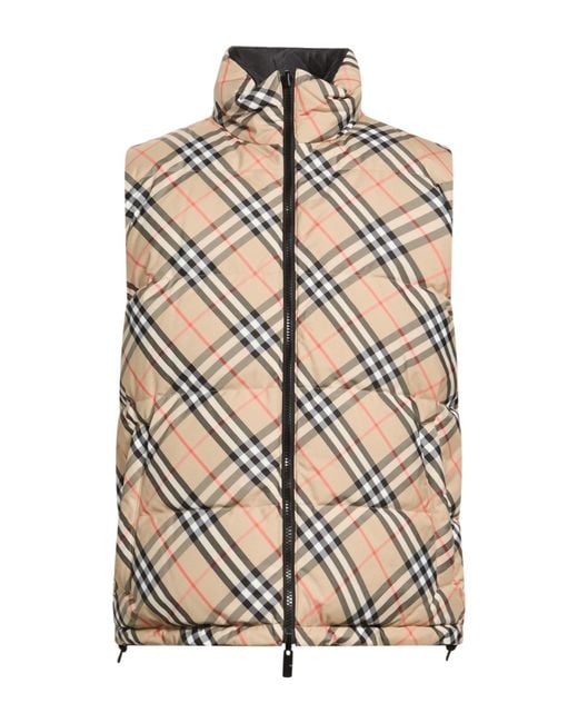 Burberry White Sand Vest Polyester for men