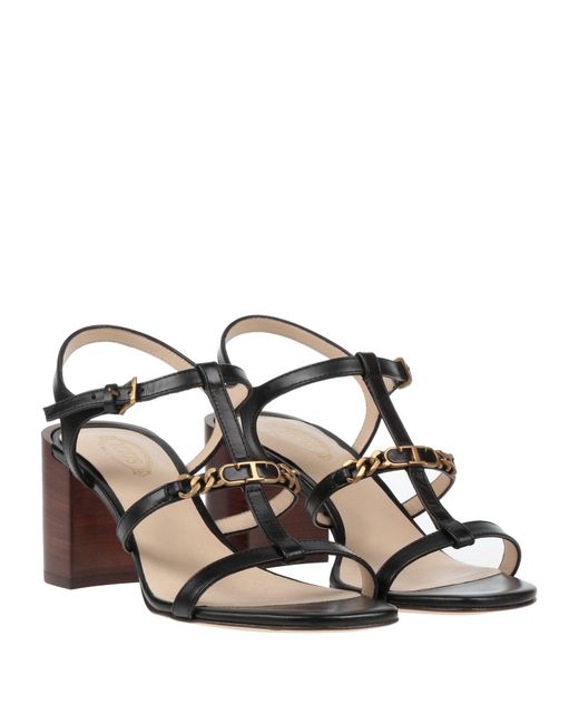 Tod's Black Sandals