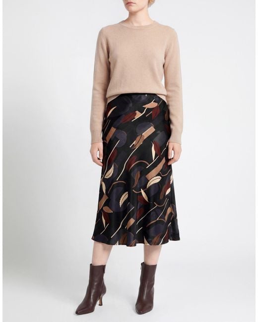 Siyu Black Midi Skirt Viscose, Elastane