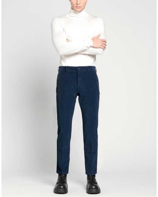 Cruna Blue Pants Cotton, Elastane for men