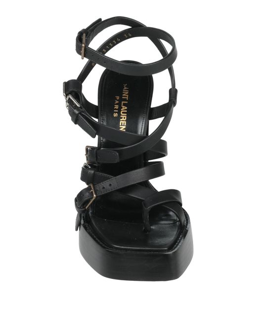 Saint Laurent Black Thong Sandal