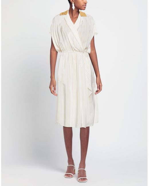 Agnona White Midi Dress