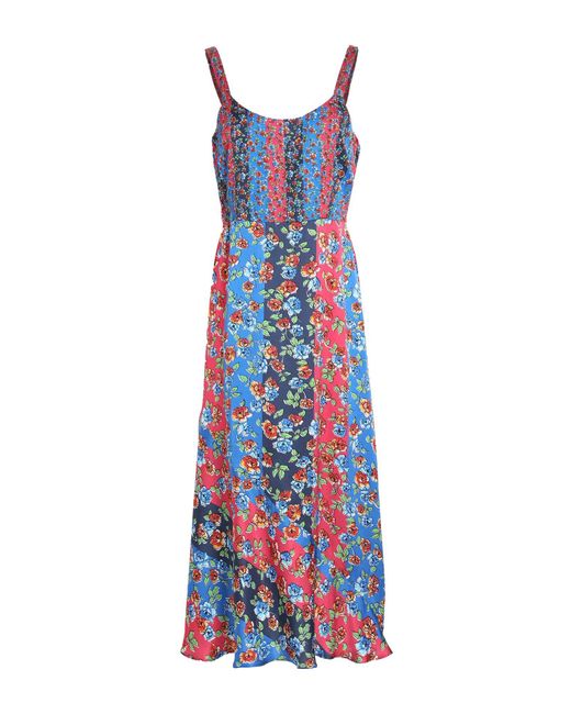 MAX&Co. x DURO OLOWU Blue Midi Dress Viscose