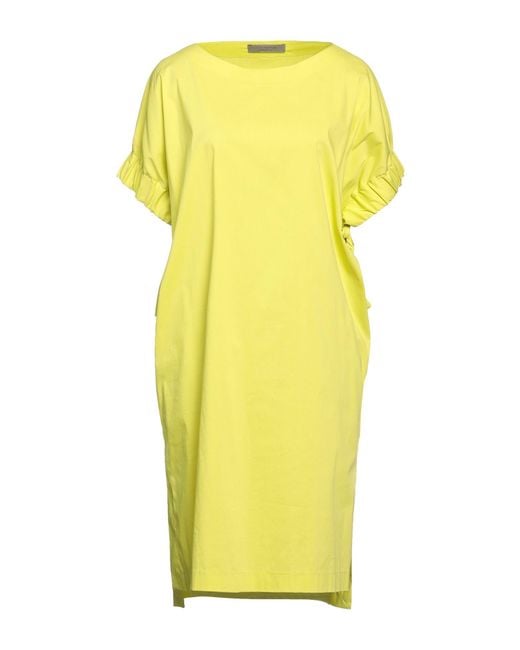 D.exterior Yellow Midi Dress