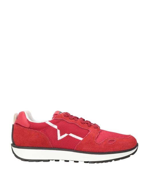 DIESEL Red Sneakers Textile Fibers for men