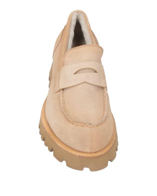 Santoni Natural Loafers Shearling