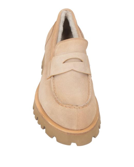 Santoni Natural Loafers Shearling