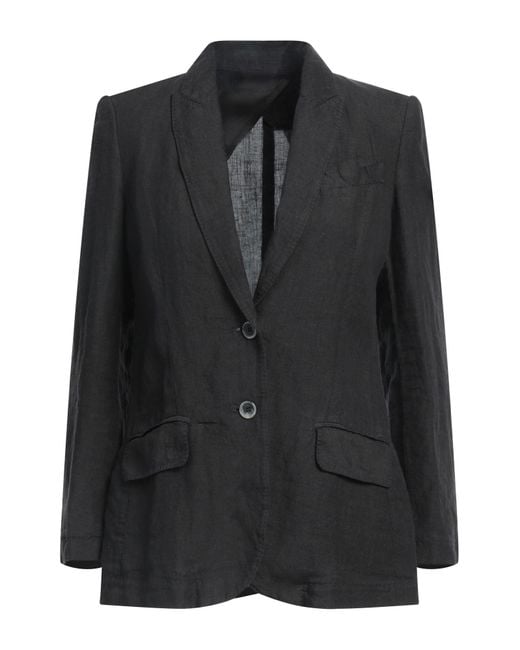 120% Lino Black Blazer Linen